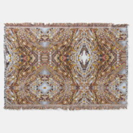 ナチュラルアースビーズプリント スローブランケット