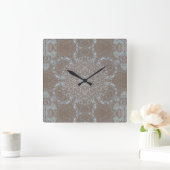 ナチュラルアートストーン&サンド スクエア壁時計 (ホーム)