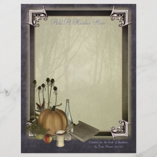 ナチュラルウィッチ筆記用紙 (正面)