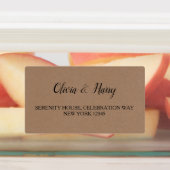 ナチュラルウェディング防水返信住所ラベル ラベル (貼付)