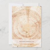 ナチュラルウェディング ウッドカット スライス オーダーメイド 招待状 (裏面)