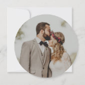 ナチュラルウェディング ウッドカット 穀物 カスタム フォト 招待状 (裏面)