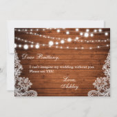 ナチュラルウェディング ウッドストリングライト ラブリード 招待状 (裏面)