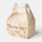 ナチュラルウェディング ウッド ツリーバーク リング テクスチャ オーダーメイド フェイバーボックス (裏面サイド)