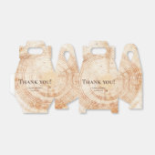 ナチュラルウェディング ウッド ツリーバーク リング テクスチャ オーダーメイド フェイバーボックス (折り畳みなし)