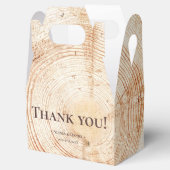 ナチュラルウェディング ウッド ツリーバーク リング テクスチャ オーダーメイド フェイバーボックス (オープン)