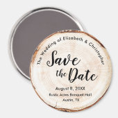 ナチュラルウェディング セーブザデート 木製スライс custom マグネット (正面/裏面)