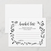 ナチュラルウェディング バケットリスト カード, アドバイス カード (正面/裏面)