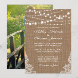 ナチュラルウェディング バルーン ストリング ライト ラッセル 招待状