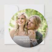 ナチュラルウェディング　感謝　木目　カスタムフォト 招待状 (裏面)