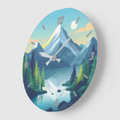 ナチュラルウォールクロック ラージ壁時計 (傾斜)