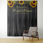 ナチュラルウッドのウェディングシャワー フォトブースの背景 タペストリー (インサイチュ)