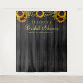 ナチュラルウッドのウェディングシャワー フォトブースの背景 タペストリー (正面)