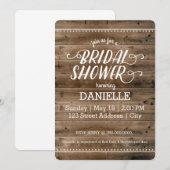 ナチュラルウッドのウェディングシャワー 招待状 (正面/裏面)