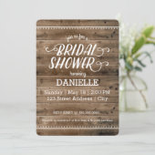 ナチュラルウッドのウェディングシャワー 招待状 (スタンド正面)