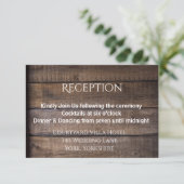 ナチュラルウッドのウェディングレセプション封入カード エンクロージャーカード (スタンド正面)