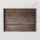 ナチュラルウッドのウェディングレセプション封入カード エンクロージャーカード (裏面)