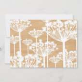 ナチュラルウッドのタンポポの花 ブライダルシャワー招待状 招待状 (裏面)