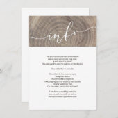 ナチュラルウッドの結婚式案内カード エンクロージャーカード (正面/裏面)