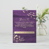 ナチュラルウッドの結婚式 詳細 ウェブサイト 封入カード エンクロージャーカード (スタンド正面)