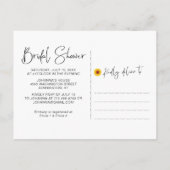 ナチュラルウッドひまわりバスケット ブライダルシャワー インビテーションポストカード (裏面)