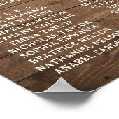 ナチュラルウッドひまわりライト結婚式席次表 ポスター (角)