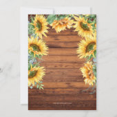 ナチュラルウッドひまわり I Do BBQ ブライダルシャワー 招待状 (裏面)