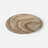 ナチュラルウッドグレイン ラスティックパーティー ウェディング ペーパープレート (アングル)