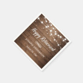 ナチュラルウッドストリングライト 楽しい引退 スタンダードカクテルナプキン (角)