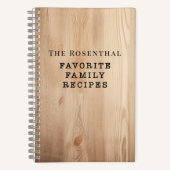 ナチュラルウッドファミリーお気に入りのレシピ ノートブック (正面)