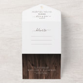 ナチュラルウッドフォト屋外ウェディングQRコードRSVP オールインワン招待状 (外側)