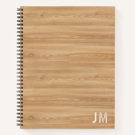 ナチュラルウッドモノグラム ノートブック (正面)