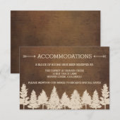 ナチュラルウッドランドウェディング 封筒カード エンクロージャーカード (正面/裏面)