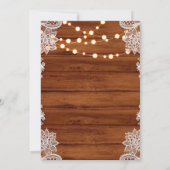 ナチュラルウッドレース＆ストリングライト ブライダルシャワー 招待状 (裏面)