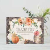 ナチュラルウッドレース 秋の感謝カード サンキューカード (スタンド正面)