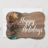 ナチュラルウッド カントリークリスマス ホリデーパーティー招待状 招待状 (裏面)