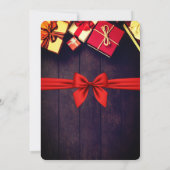 ナチュラルウッド、ギフトダイヤモンドスタークリスマス 招待状 (裏面)