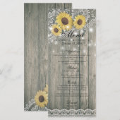 ナチュラルウッド サンキライ エレガントレース ウェディングメニュー メニュー (正面/裏面)