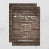 ナチュラルウッド タイ・ザ・ノット 結婚式招待状 招待状 (正面/裏面)
