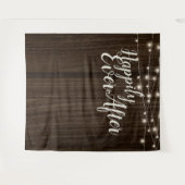 ナチュラルウッド ハッピーエバーアフター ウェディングバックドロップ タペストリー (正面(横))