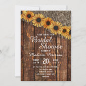 ナチュラルウッド＆バーラップのウェディングシャワー招待状 招待状 (正面)