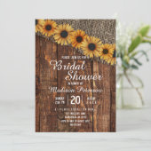 ナチュラルウッド＆バーラップのウェディングシャワー招待状 招待状 (スタンド正面)