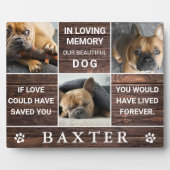 ナチュラルウッド フォトコラージュ メモリアル ペット 記念品 フォトプラーク (正面)