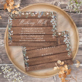 ナチュラルウッド フラワーレース ウィッシュウェル ウェディング エンクロージャーカード