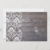 ナチュラルウッド フローラル ウェディング インビテーション (裏面)