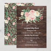 ナチュラルウッド ブッシュ フラワー サプライズ ベイビーシャワー