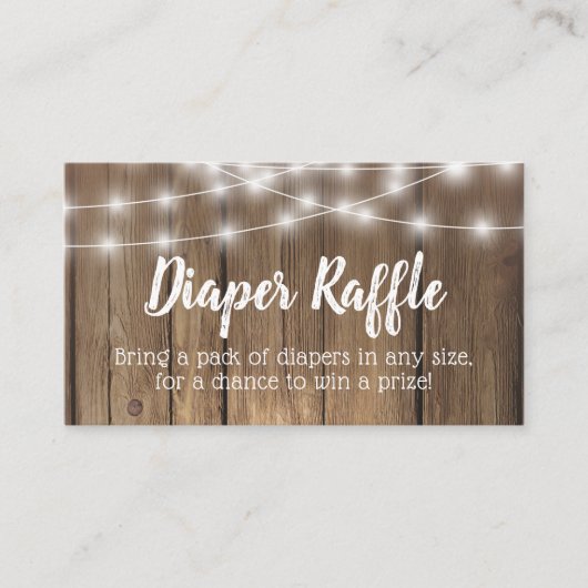 ナチュラルウッド ベビーQ ベビーシャワー おむつくじチケット エンクロージャーカード (正面)