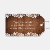 ナチュラルウッド＆ホワイトレースのベビーシャワー ギフトタグ (正面(横))