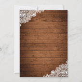 ナチュラルウッド＆ホワイトレースのベビーシャワー 招待状 (裏面)