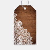 ナチュラルウッド＆ホワイトレースの誕生日 ギフトタグ (裏面)
